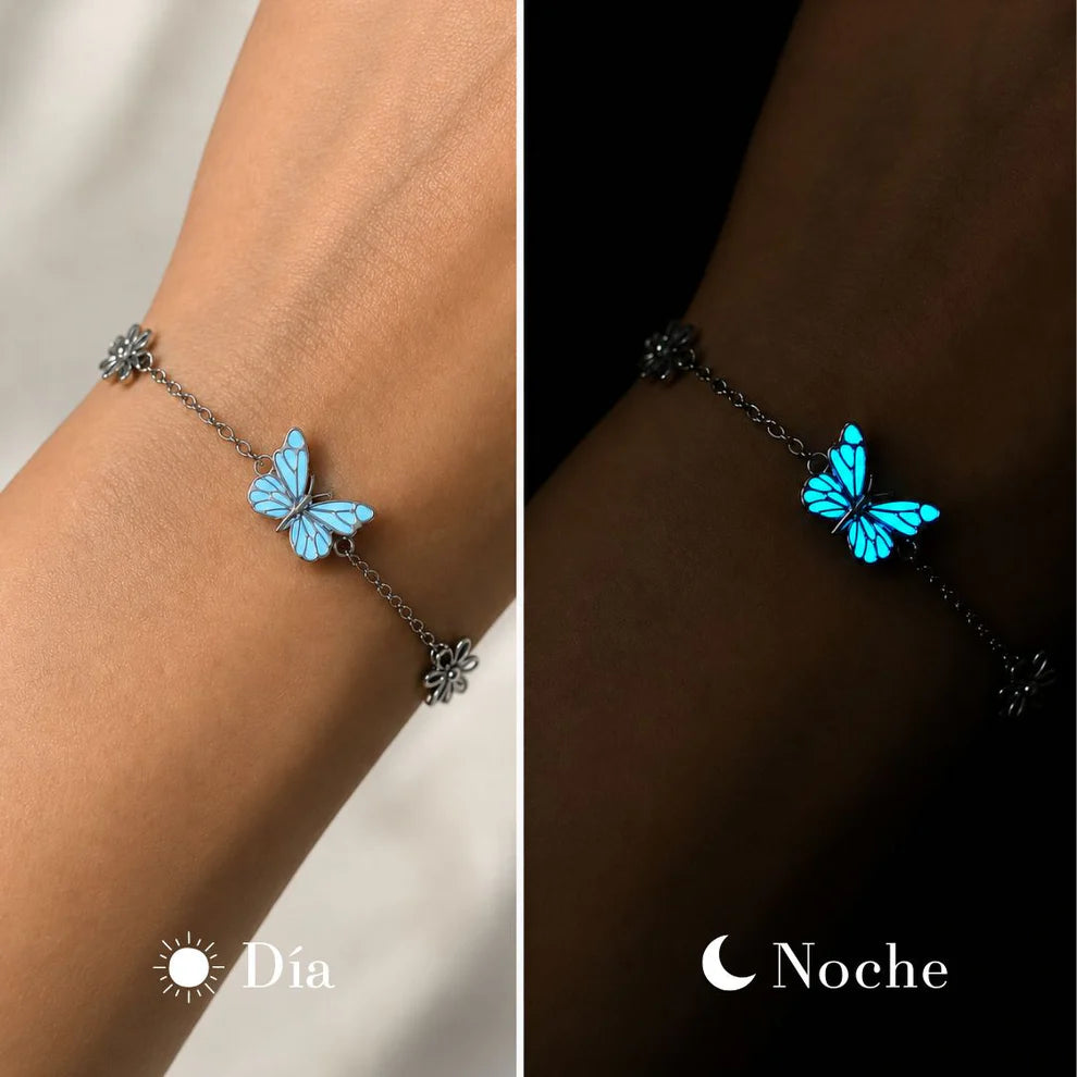 Set Mariposa Luminosa: Collar + Pulsera + Pendientes
