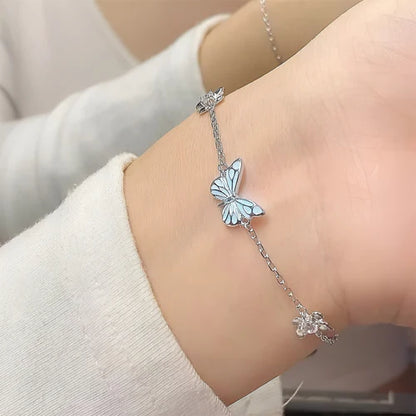Set Mariposa Luminosa: Collar + Pulsera + Pendientes