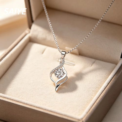 Colgante romántico de plata 925