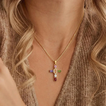 Cruz Bling de Fe — Acero Inoxidable con Circonita | Cora Dei