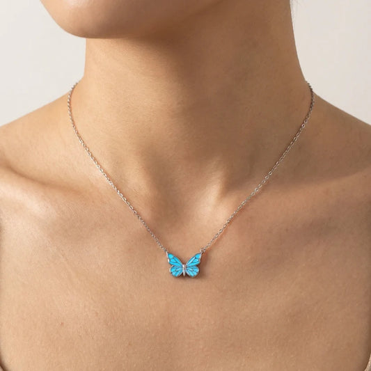 Set Mariposa Luminosa: Collar + Pulsera + Pendientes